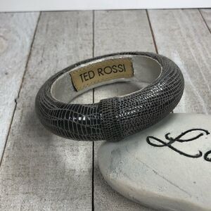 Ted Rossi gray snake skin bangle